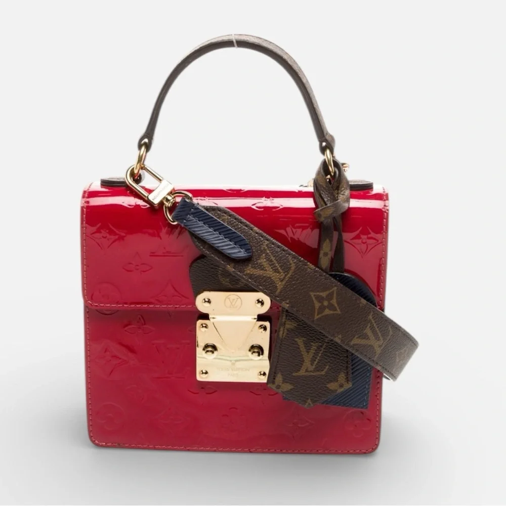 Louis Vuitton LV Monogram Spring Street patent leather 2 way bag RETAIL 3,000 - Picture 4 of 13